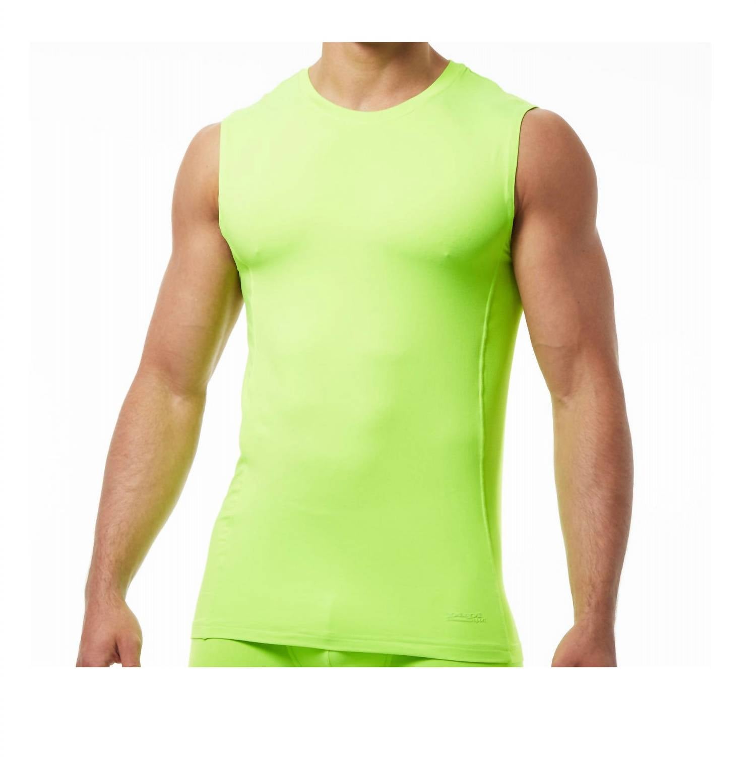 

Мужская спортивная майка-топ Muscle Tank Top Shirt зеленого цвета Papi