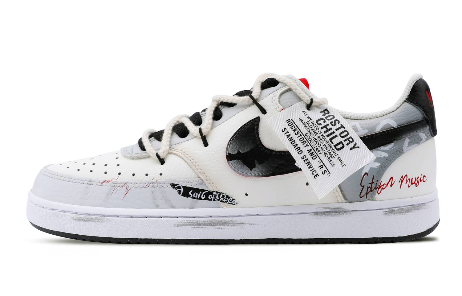 

Court Vision 1 Low top Skateboard Shoes Men's Beige Gray Nike, Greige