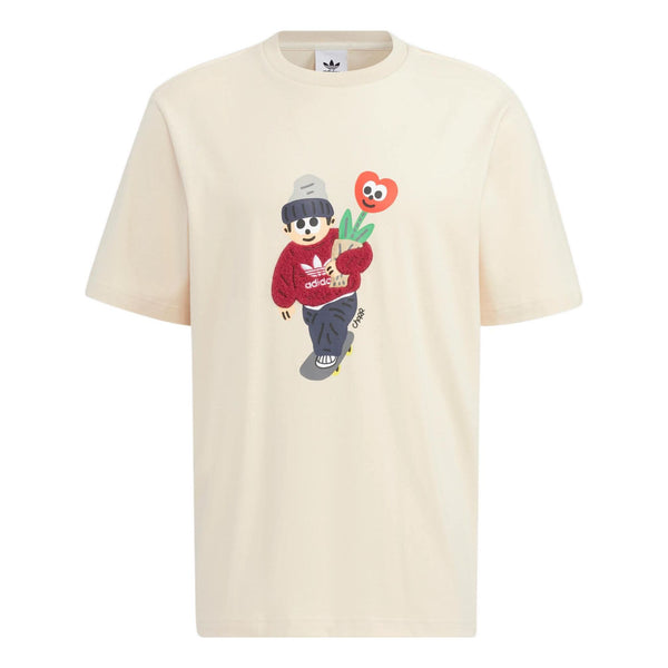 

Футболка Adidas Originals x Charr Morita Crossover Valentine's Day Tee 'Cream White', белый