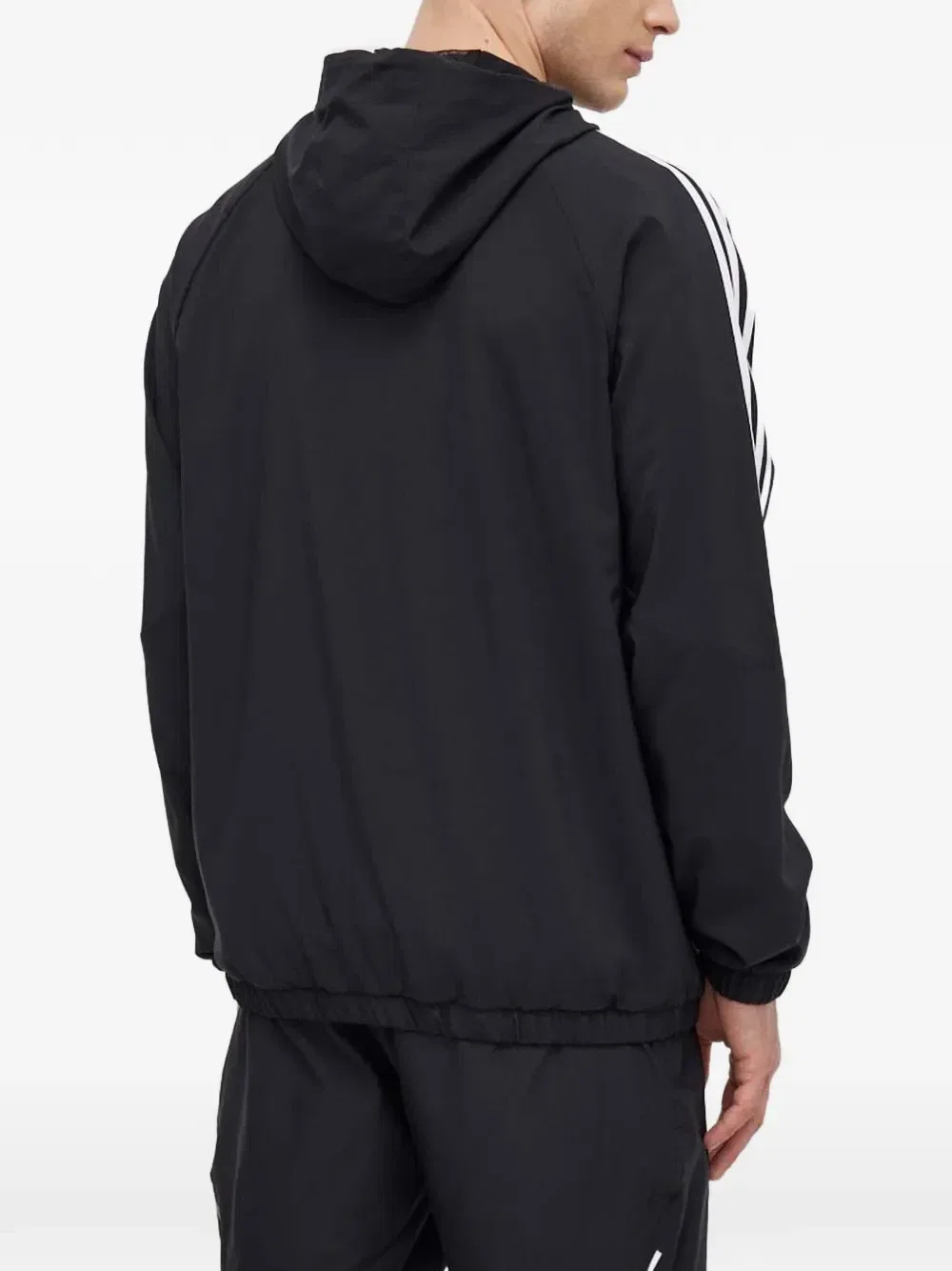 Куртка с капюшоном и принтом логотипа Adidas, черный — фото 4