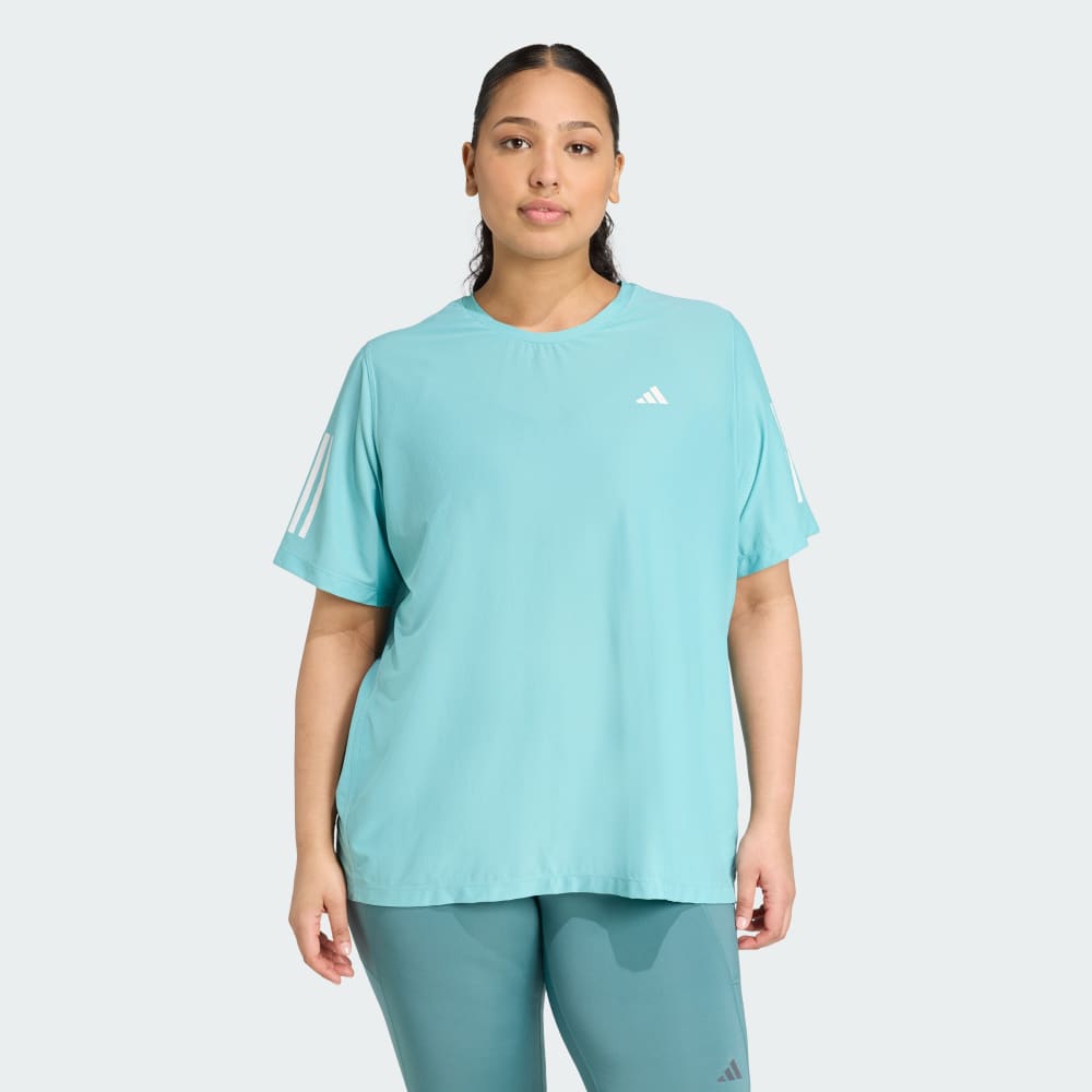 

Спортивная футболка Adidas Own The Run Tee (Plus Size), цвет Mint Ton