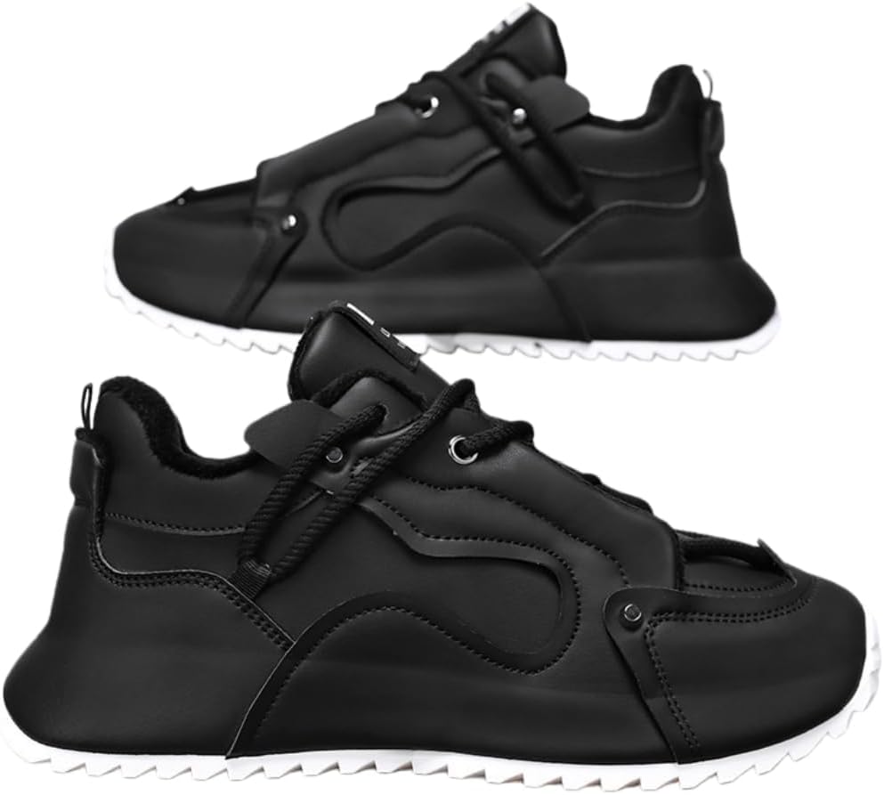 

Мужские модные спортивные кроссовки Hhhchpm с шнуровкой и противоскользящей подошвой, подходят для тренировок на улице и фитнеса, черный