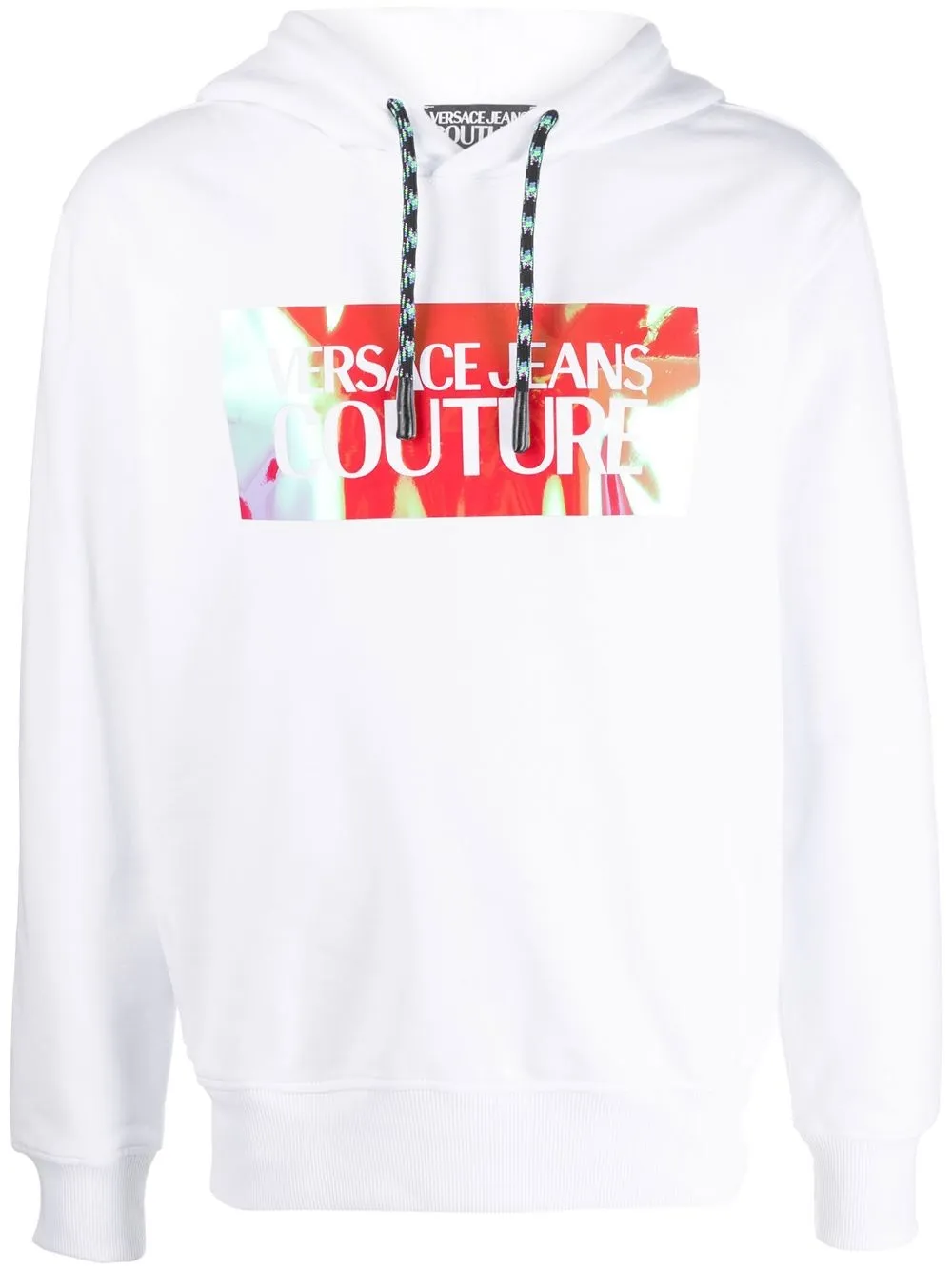 

Худи с кулиской и логотипом Versace Jeans Couture, белый