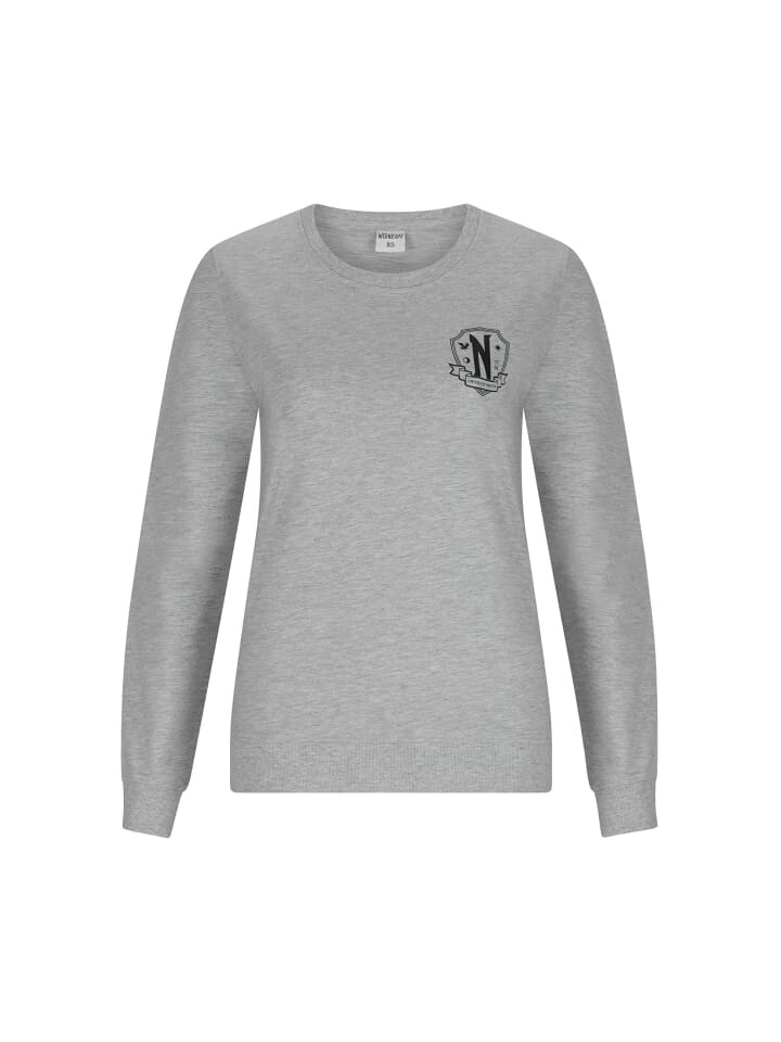 

Пуловер ONOMATO! Pullover Sweatshirt Wednesday Nevermore, серый