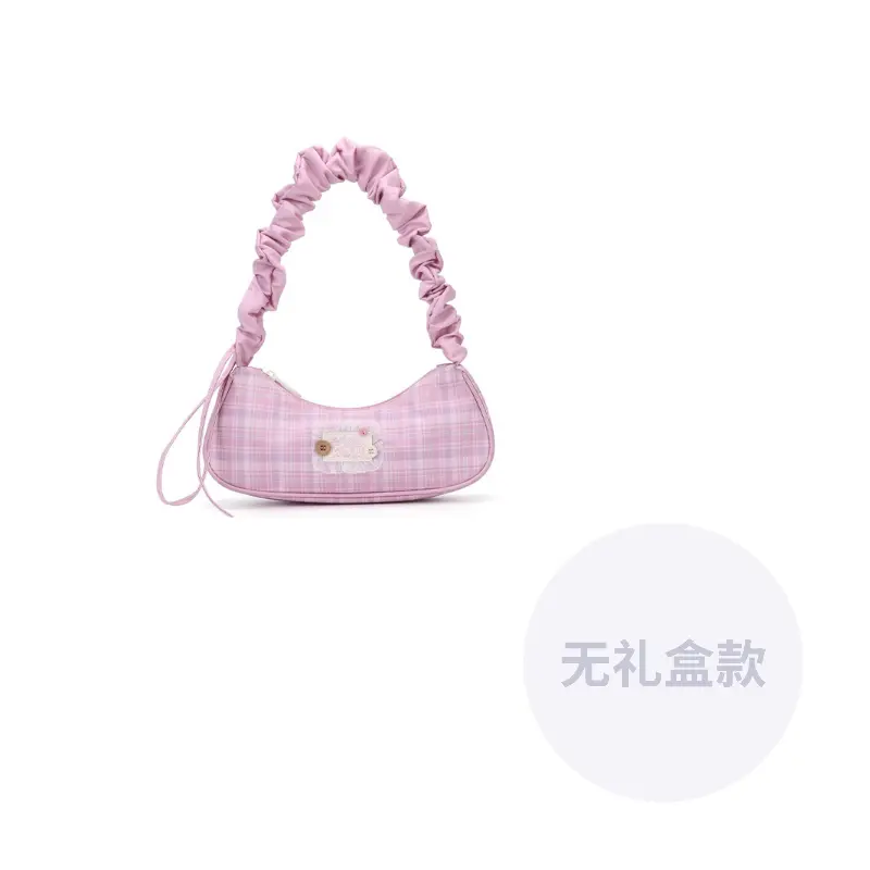 

VANWALK Полиэстеровая наплечная сумка Trumpets для женщин розово-бело-коричневая, Berry Cake Pink