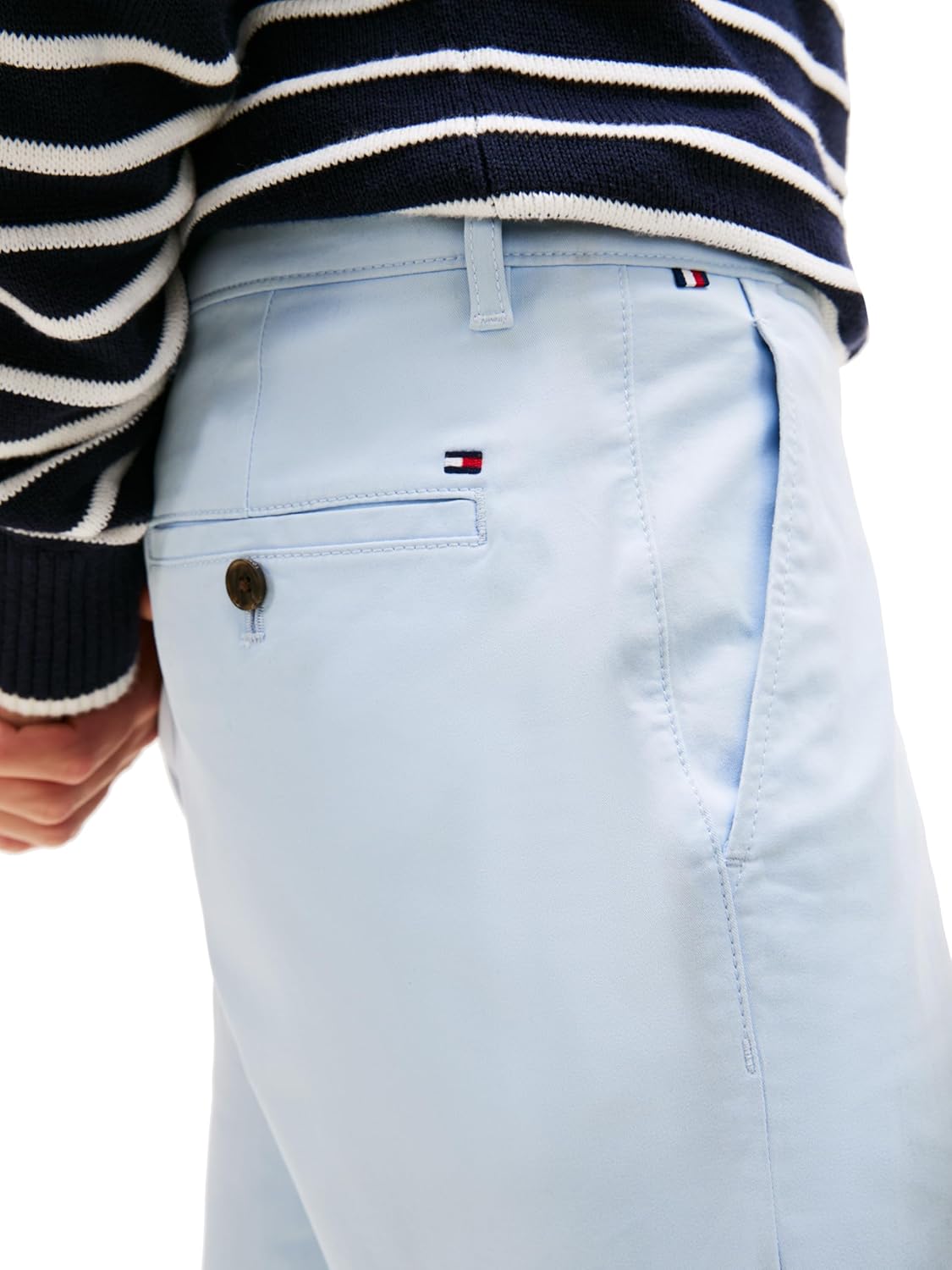 Мужские брюки-чиносы Tommy Hilfiger из эластичного хлопка, облегающего кроя, Breezy Blue — фото 2