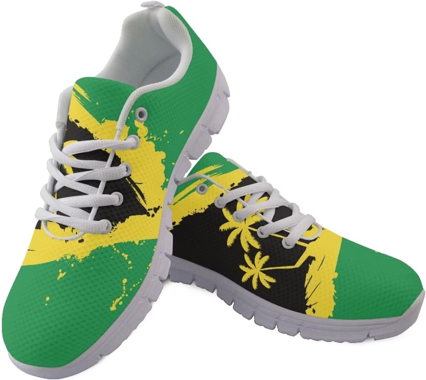 

Кроссовки GIFTPUZZ для женщин и мужчин, спортивные тренировочные обувь для бега и ходьбы, легкие дышащие кроссовки, Jamaican Flag