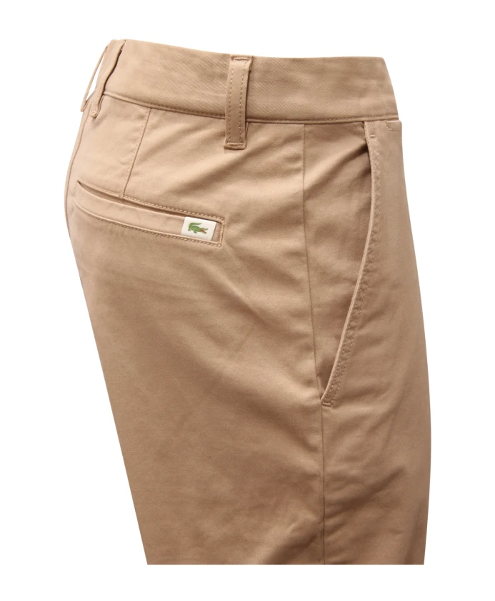 Брюки зауженного кроя, модель hh9553 Lacoste, бежевый — фото 3