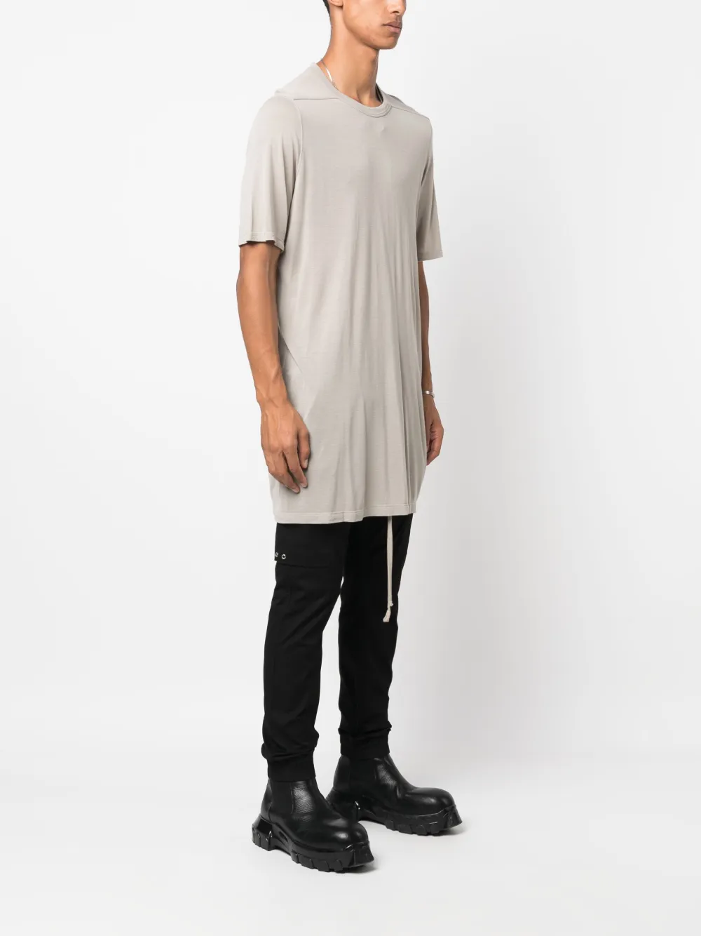 Футболка Level T с круглым вырезом Rick Owens, серый — фото 3
