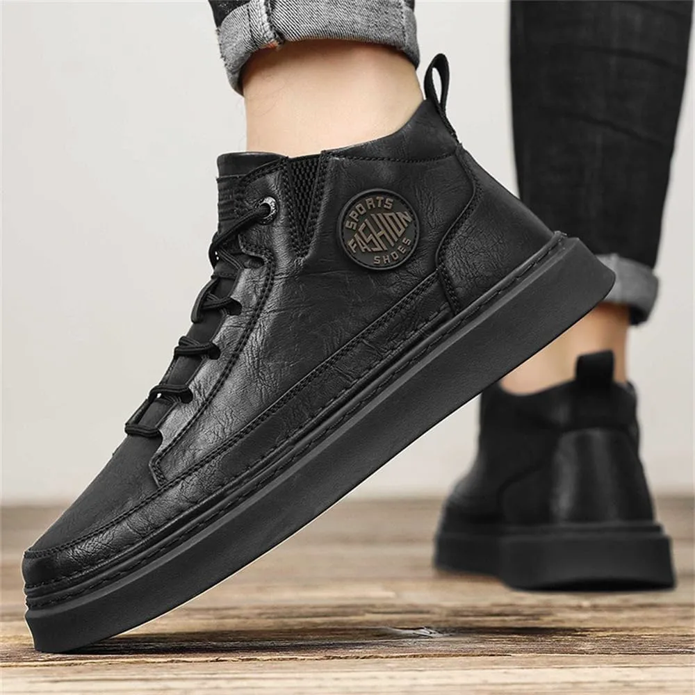 

Мужские модные высокие повседневные кроссовки, мужские классические кроссовки, обувь для скейтбординга Abborora, черный