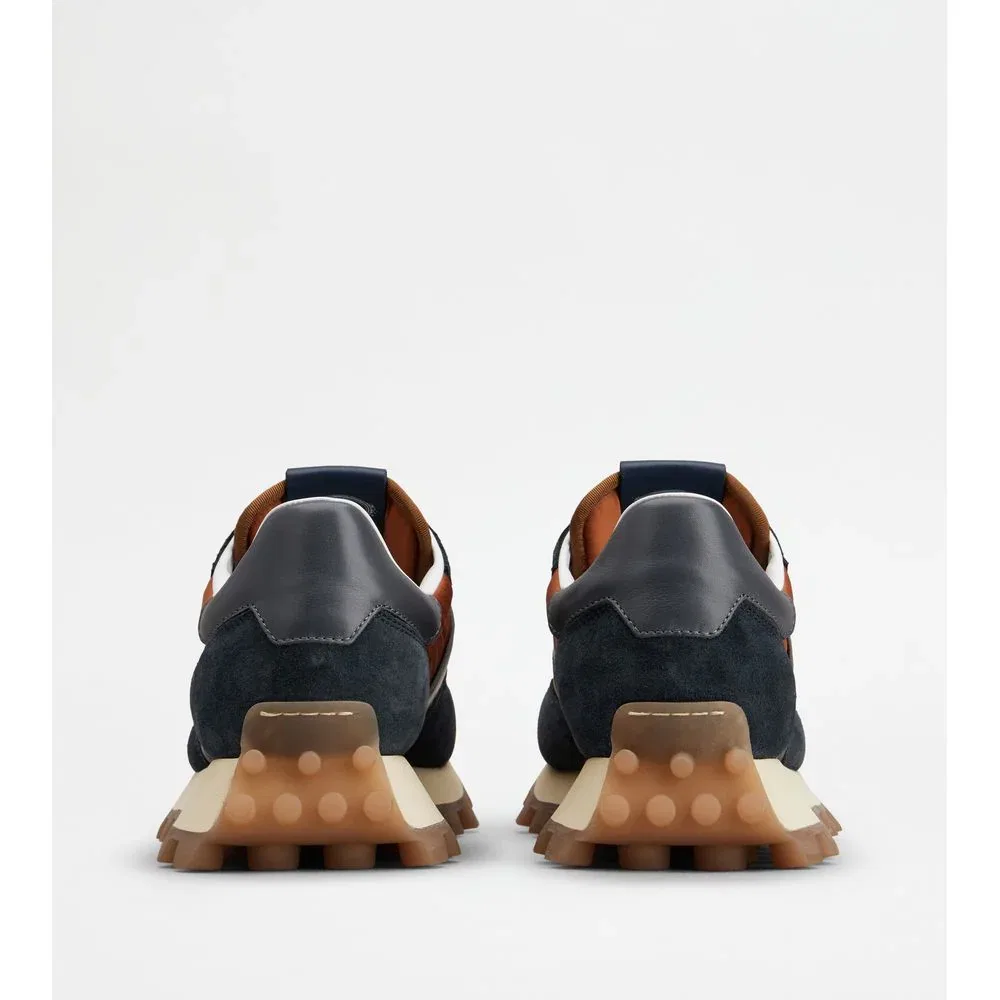 Кроссовки Tod's 1T из замши и ткани, синий; коричневый — фото 3