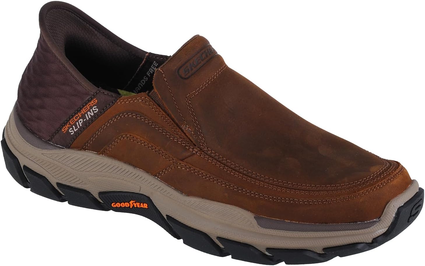 Мужские кроссовки Skechers USA Respected - Elgin 204810, коричневый — фото 2