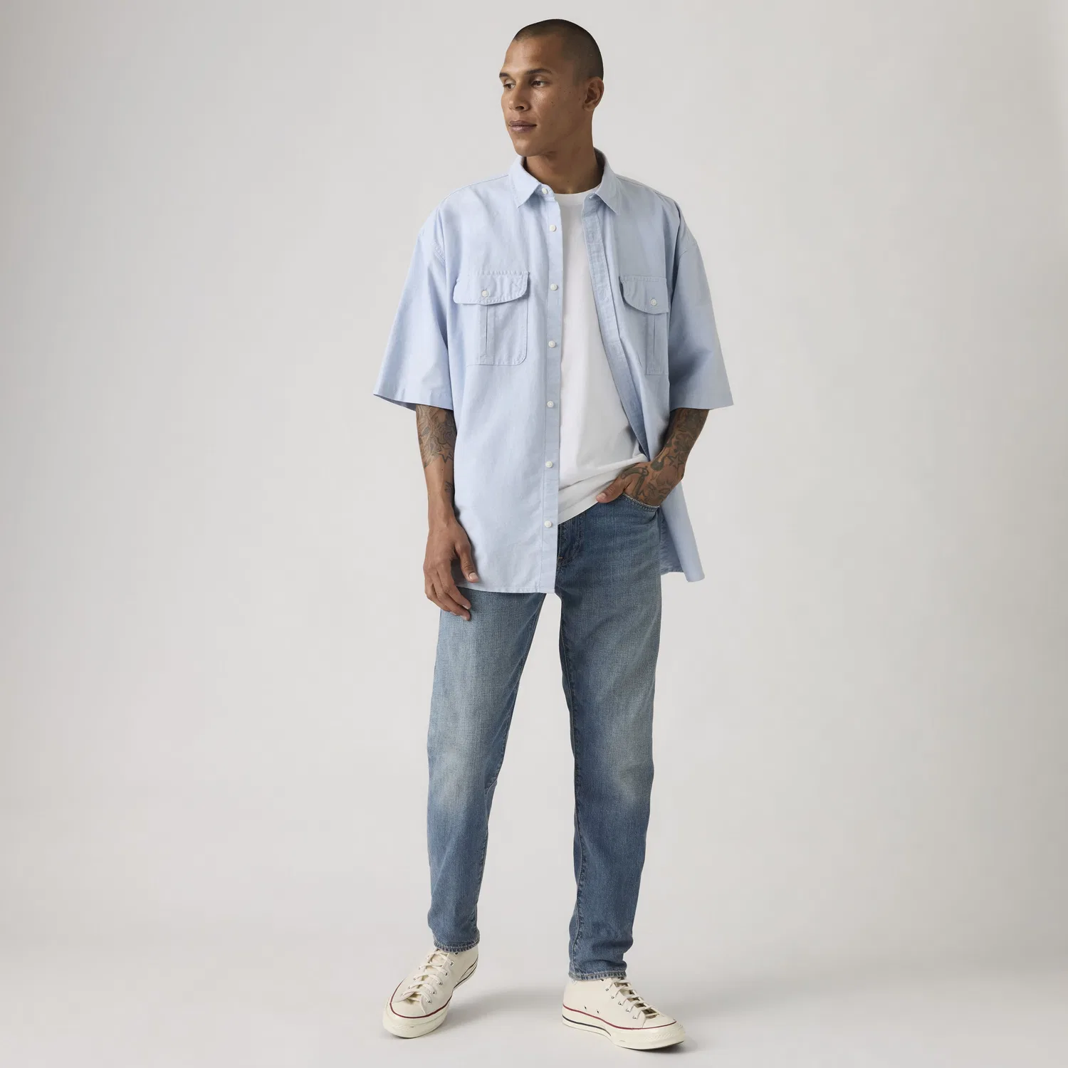 Мужские джинсы 512 Slim Taper из льна и денима Levi's, Medium Wash