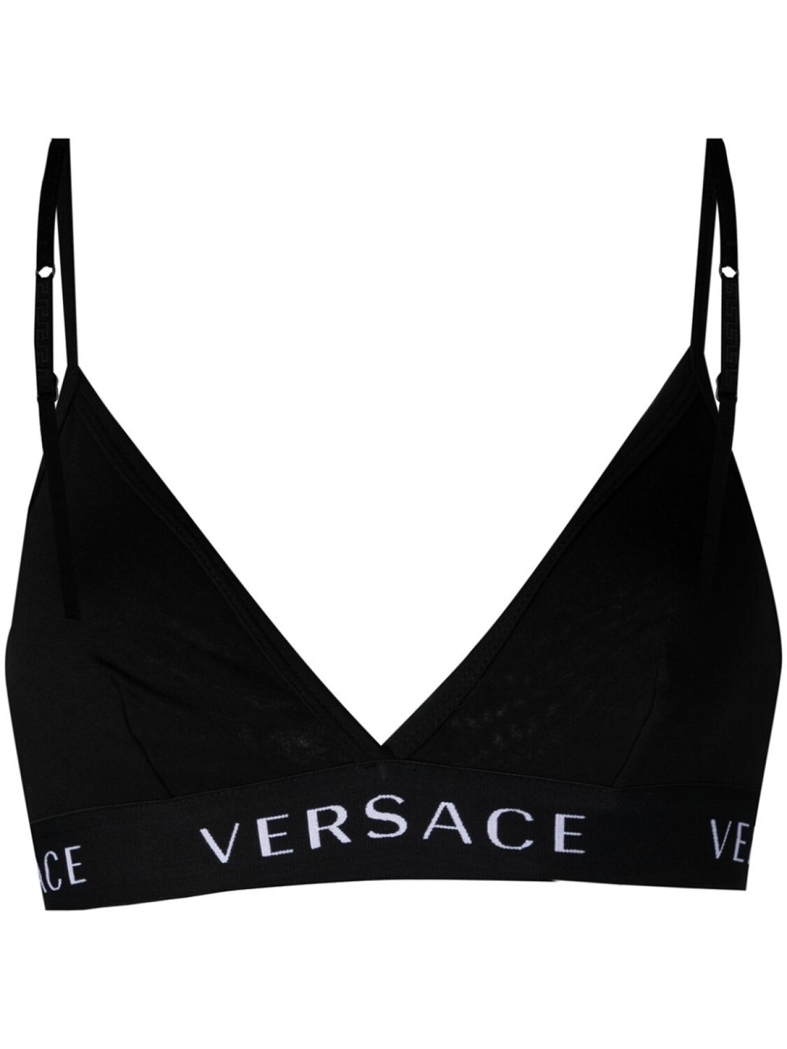 

Versace бюстгальтер с треугольными чашками и логотипом, черный