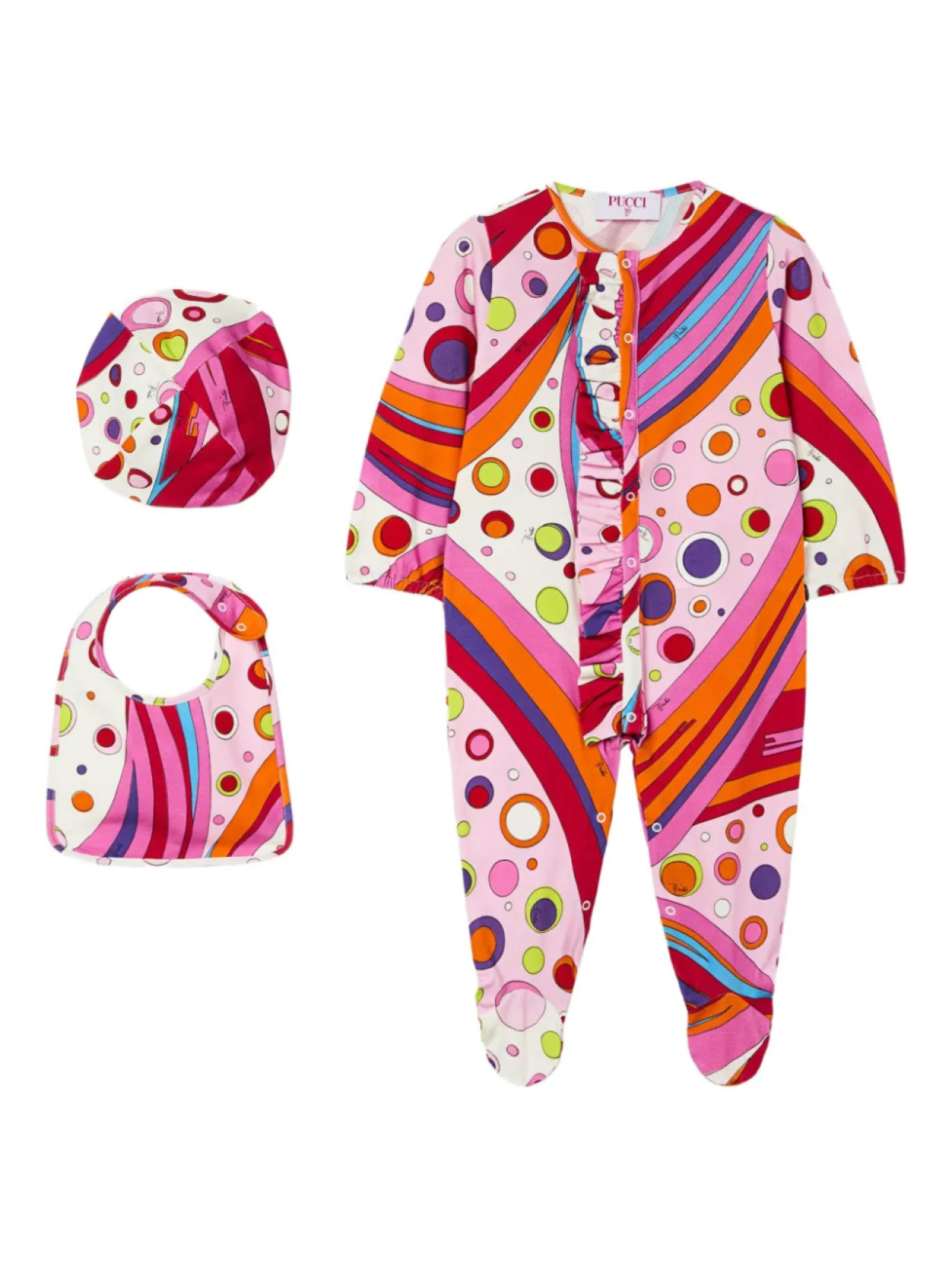 

Пижамный комплект с принтом Фонтане PUCCI Junior, розовый