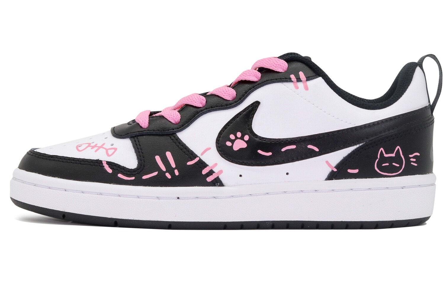 

Кроссовки Nike Court Borough 2 Skateboarding Shoes Women's Low-top Black/Pink/White, черный/зеленый