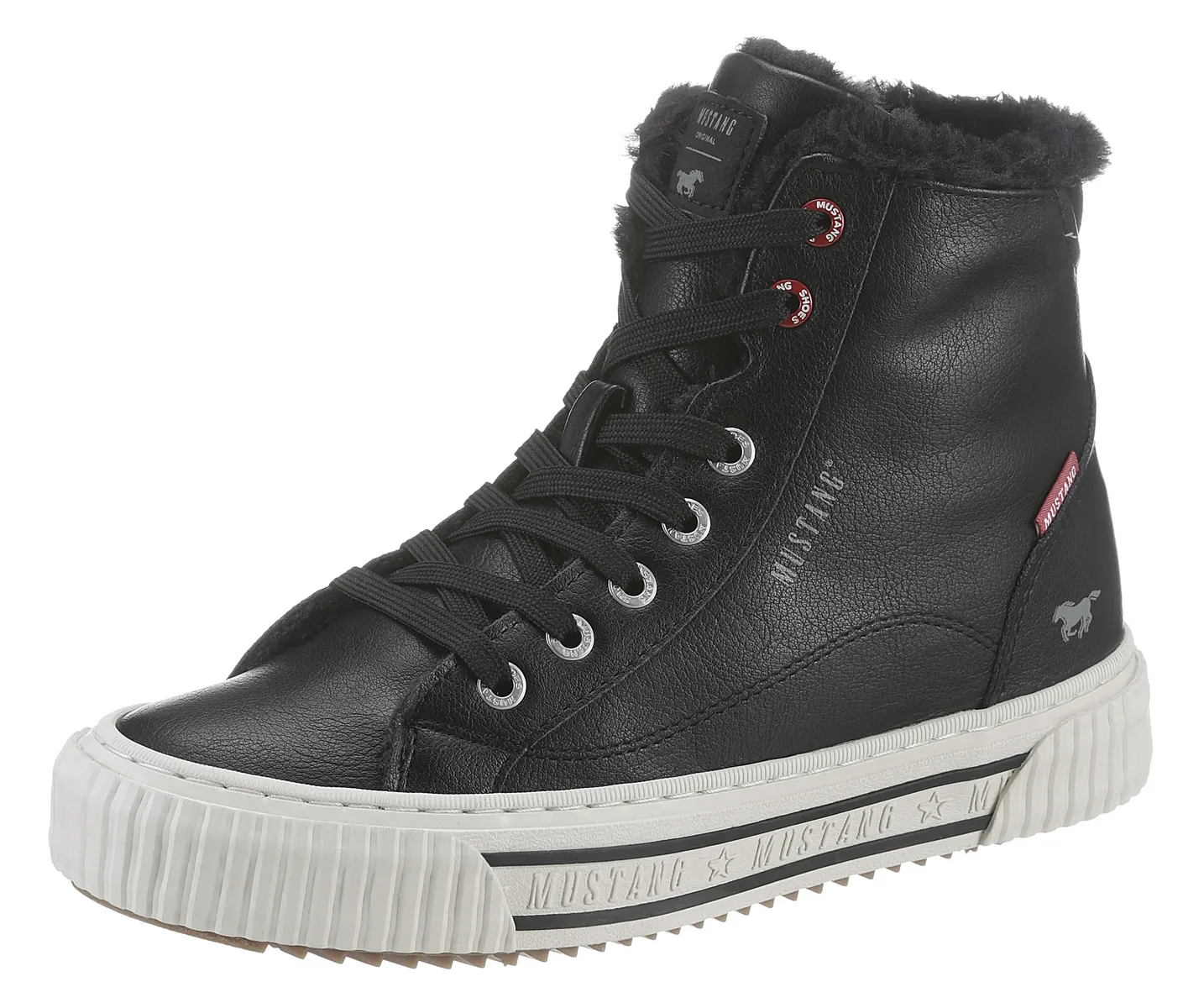 Зимние ботинки Mustang Shoes на платформе, черный