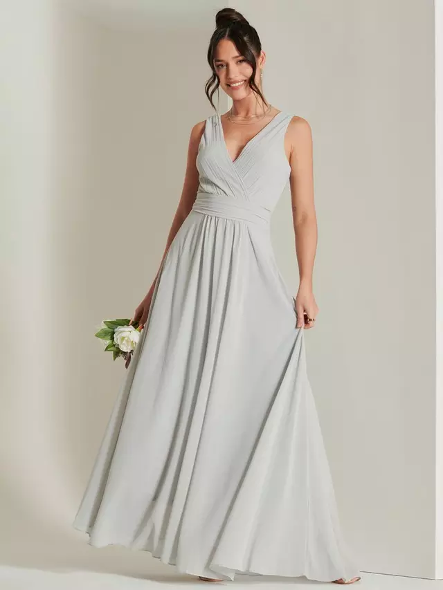 

Платье Jolie Moi Wrap Front Chiffon Maxi, цвет dove