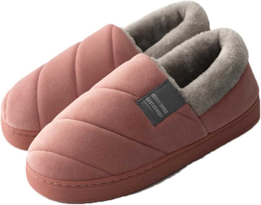 

Домашние тапочки Cliont для женщин и мужчин с мемори-пеной, удобные, теплые и нескользящие, красный