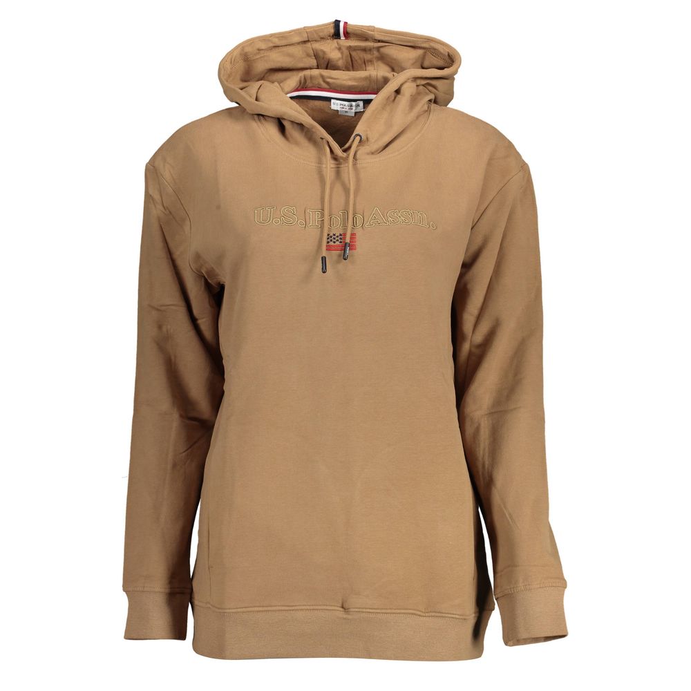

Коричневый хлопковый женский свитер U.S. Polo Assn.