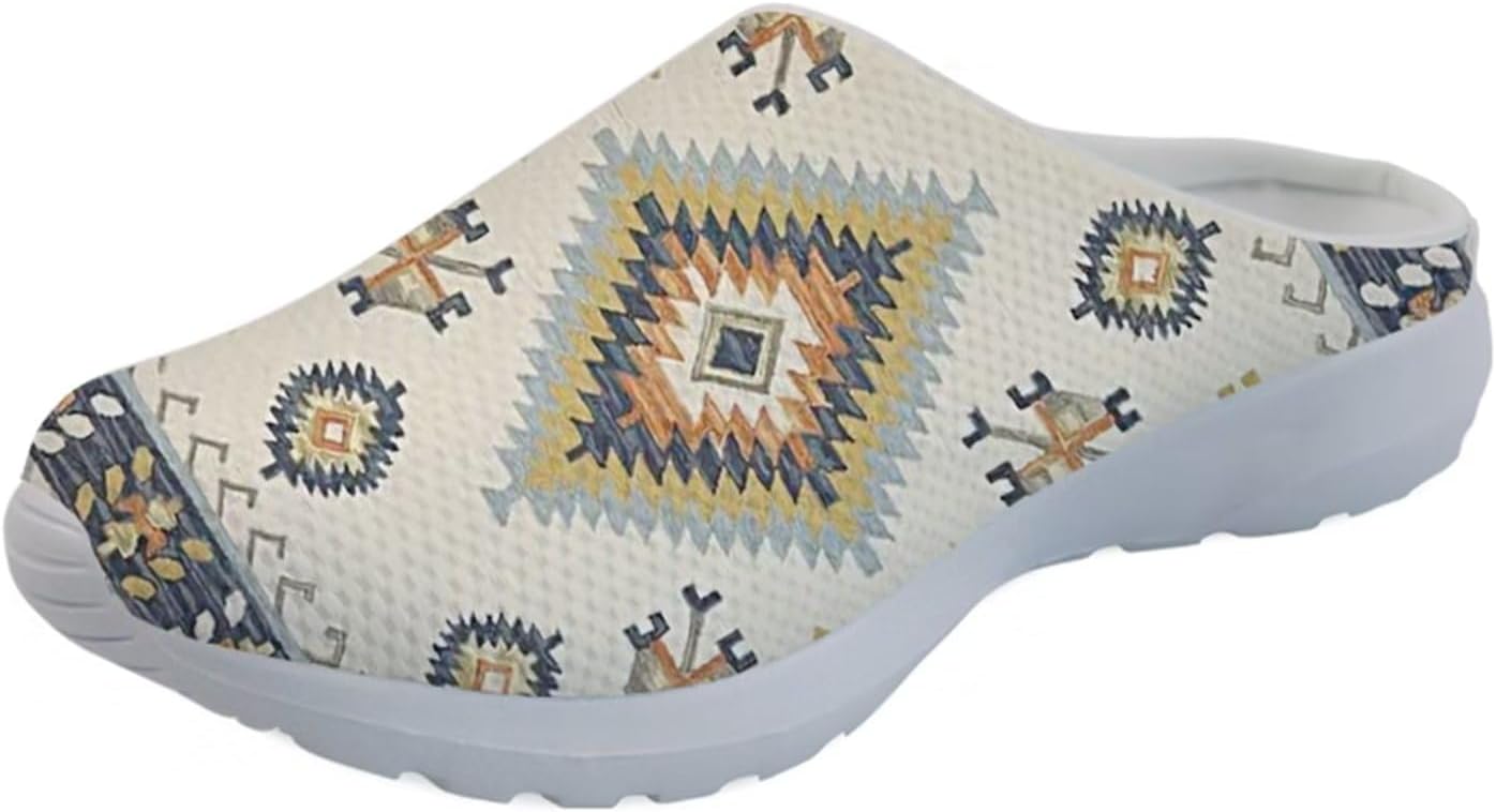 

Мужские садовые сабо GLENLCWE Orange Spider Cobweb, хэллоуинские мюли и сабо, легкие шлепанцы, кроссовки, пляжные сандалии, легкие, Southwest Navajo Aztec Style