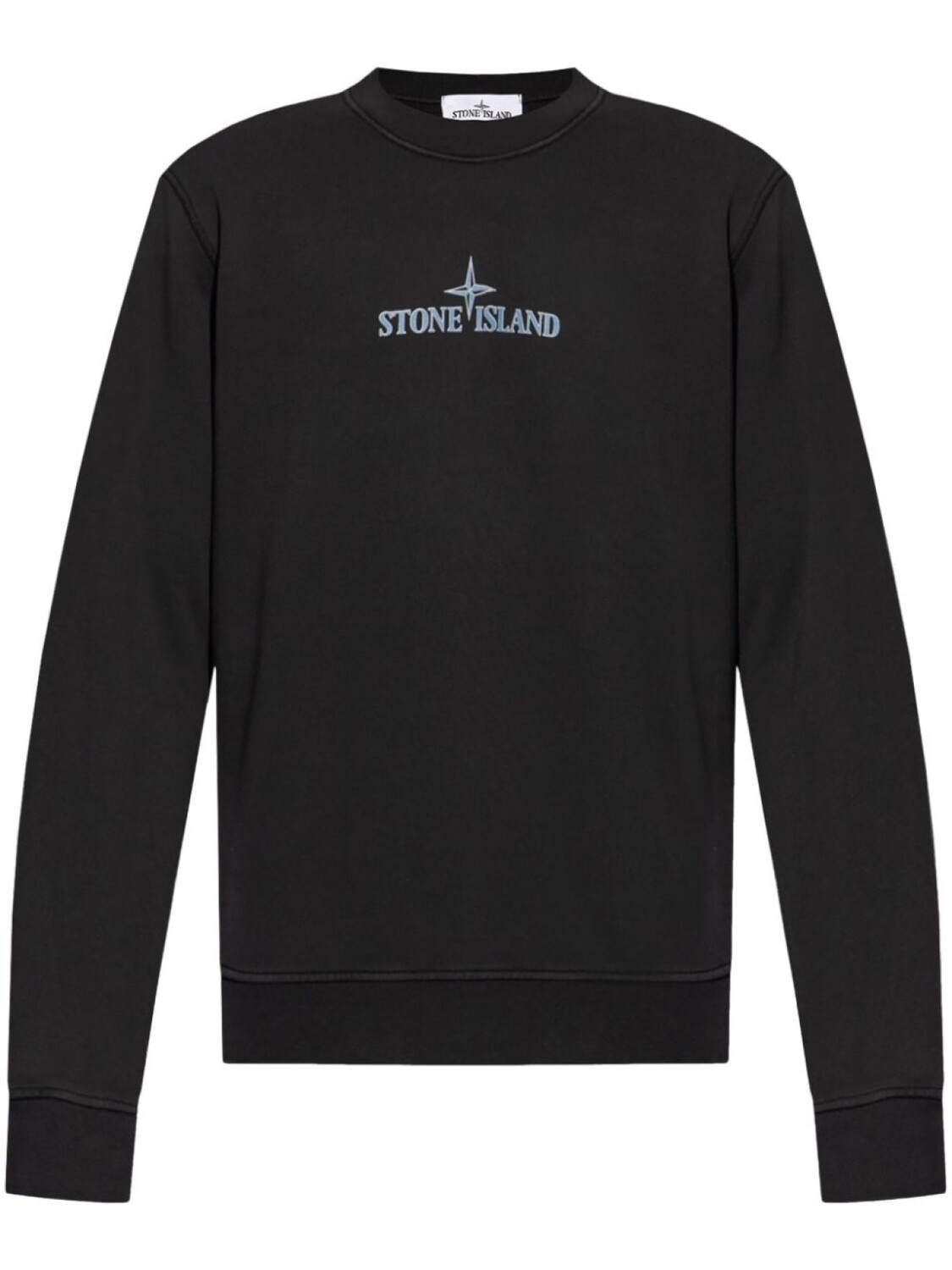 

Stone Island хлопковая толстовка с логотипом, черный