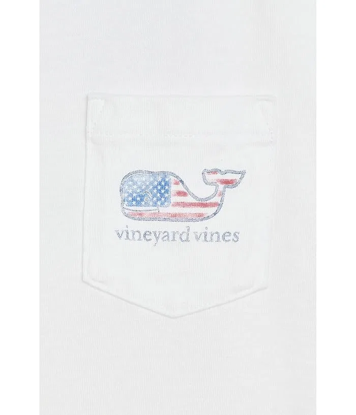 Футболка с карманом хлопковая Short Sleeve Pocket Tee Vineyard Vines Kids, Flamingo — фото 3