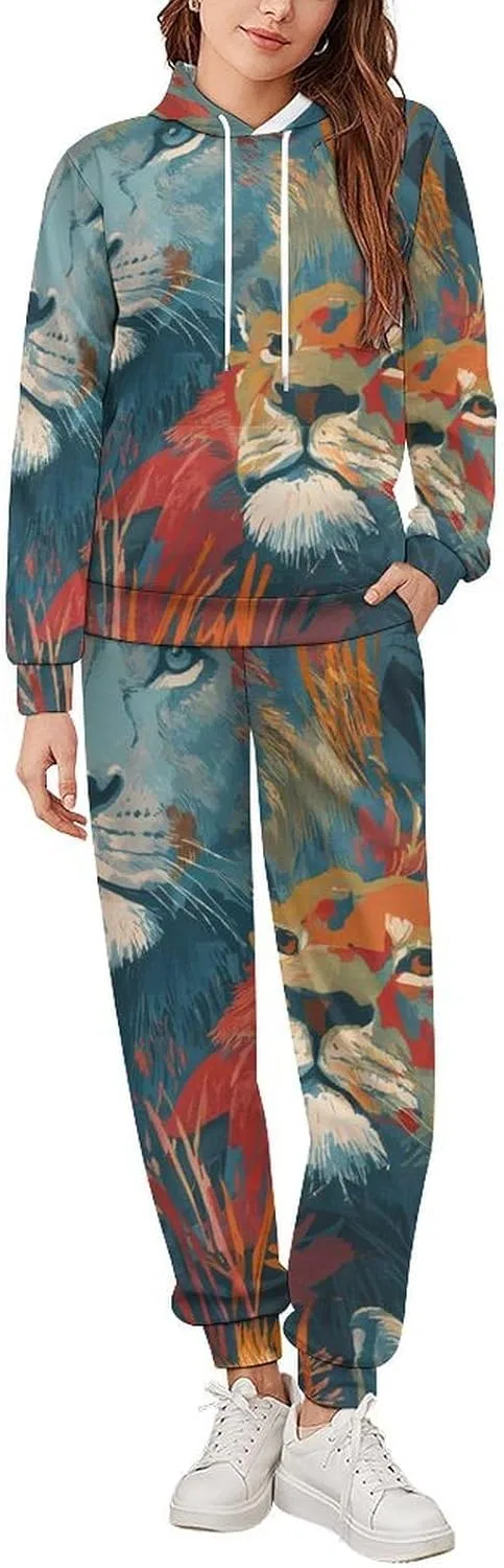Женский спортивный костюм Tie-Dye Lion Floral, 2 предмета, Style — фото 2