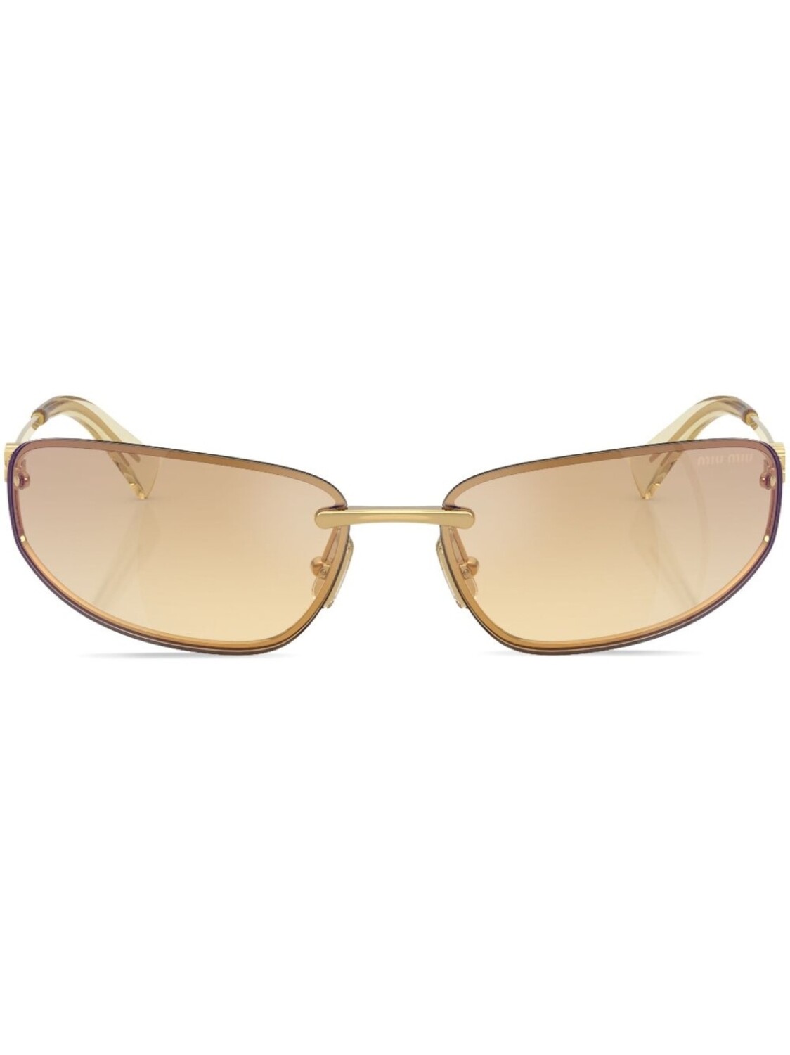 

Солнцезащитные очки в овальной оправе Miu Miu Eyewear, золотой