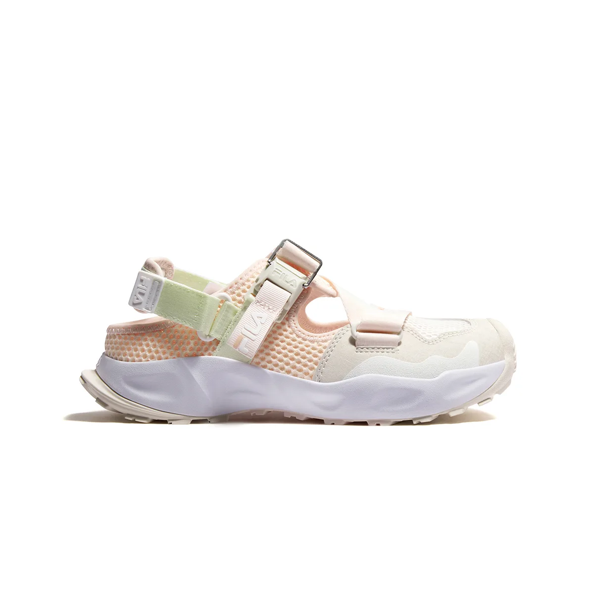 FILA KIDS SEASON FSW синтетическая кожа, текстильные сандалии Parchment Paper Powder/Water Rose Pink Kids' — фото 3