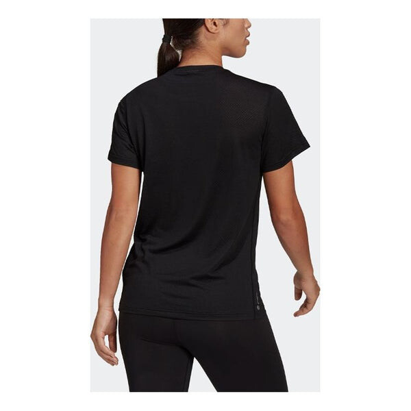 Футболка own the run cooler t-shirt 'black' Adidas, черный — фото 3