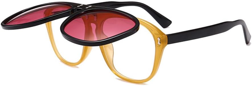 

Большие солнцезащитные очки для женщин, стильные откидные очки серого цвета, мужские двойные очки-маски унисекс, очки с защитой от УФ-излучения UV400 TKKTLLT, Black-red