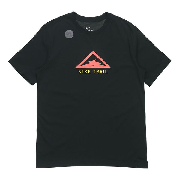 

Футболка dri-fit trail logo printed sports tee men black Nike, черный