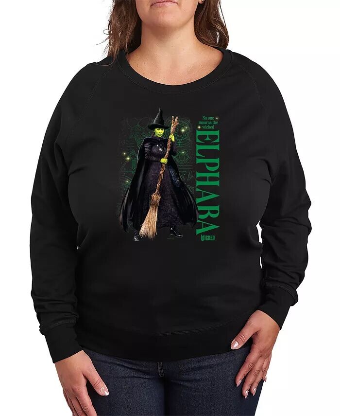 

Футболка-пуловер с принтом Wicked Elphaba большого размера Hybrid Apparel, черный