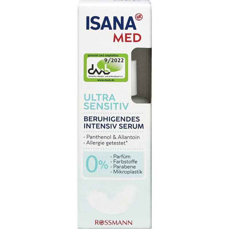 

Успокаивающая интенсивная сыворотка ультрачувствительная ISANA, 30 ml