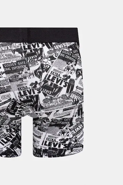 Боксеры хлопковые с эластаном 2 шт Levi's, черный — фото 4