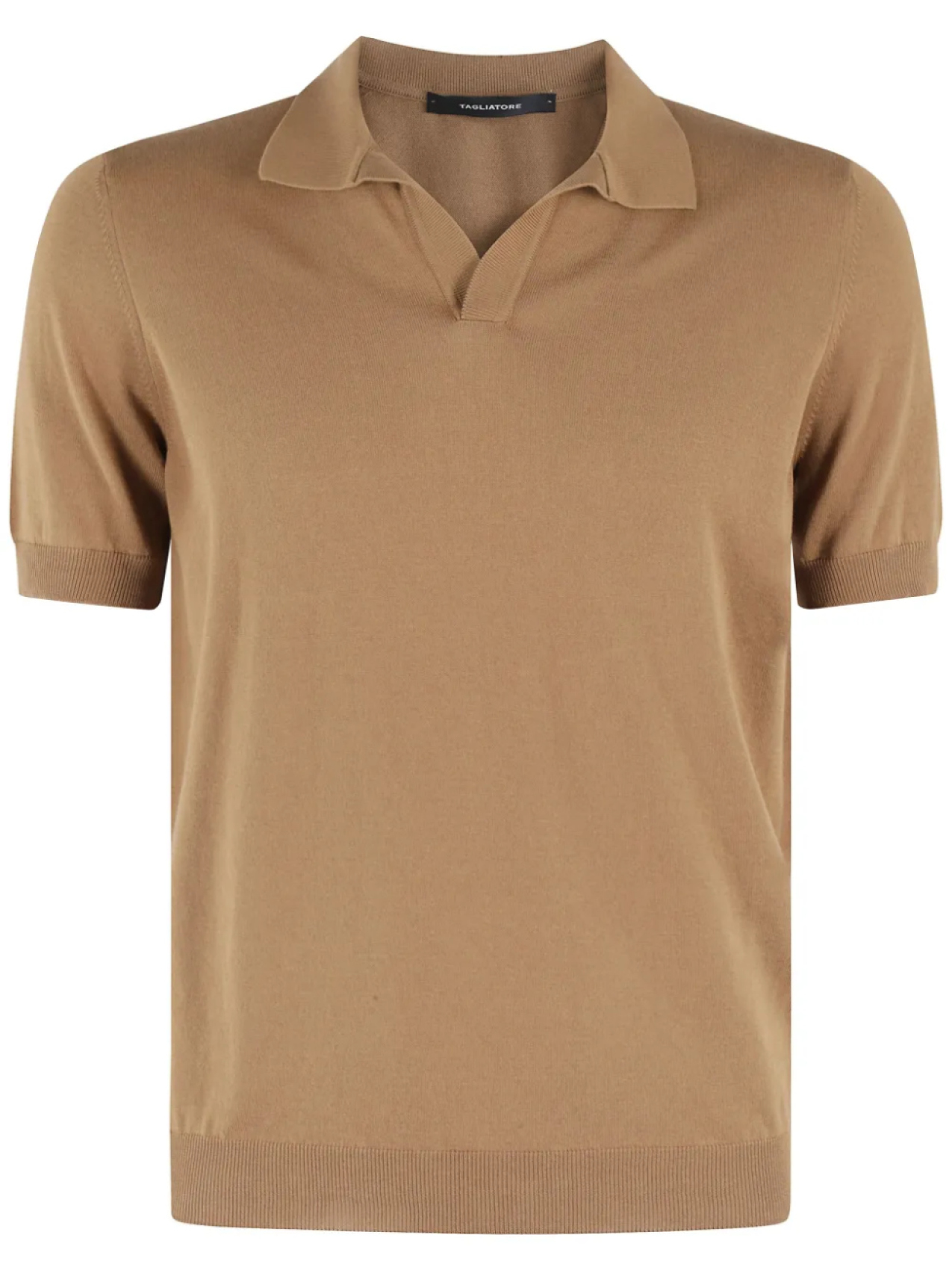 

Tagliatore рубашка поло с отделкой в рубчик, нейтральный