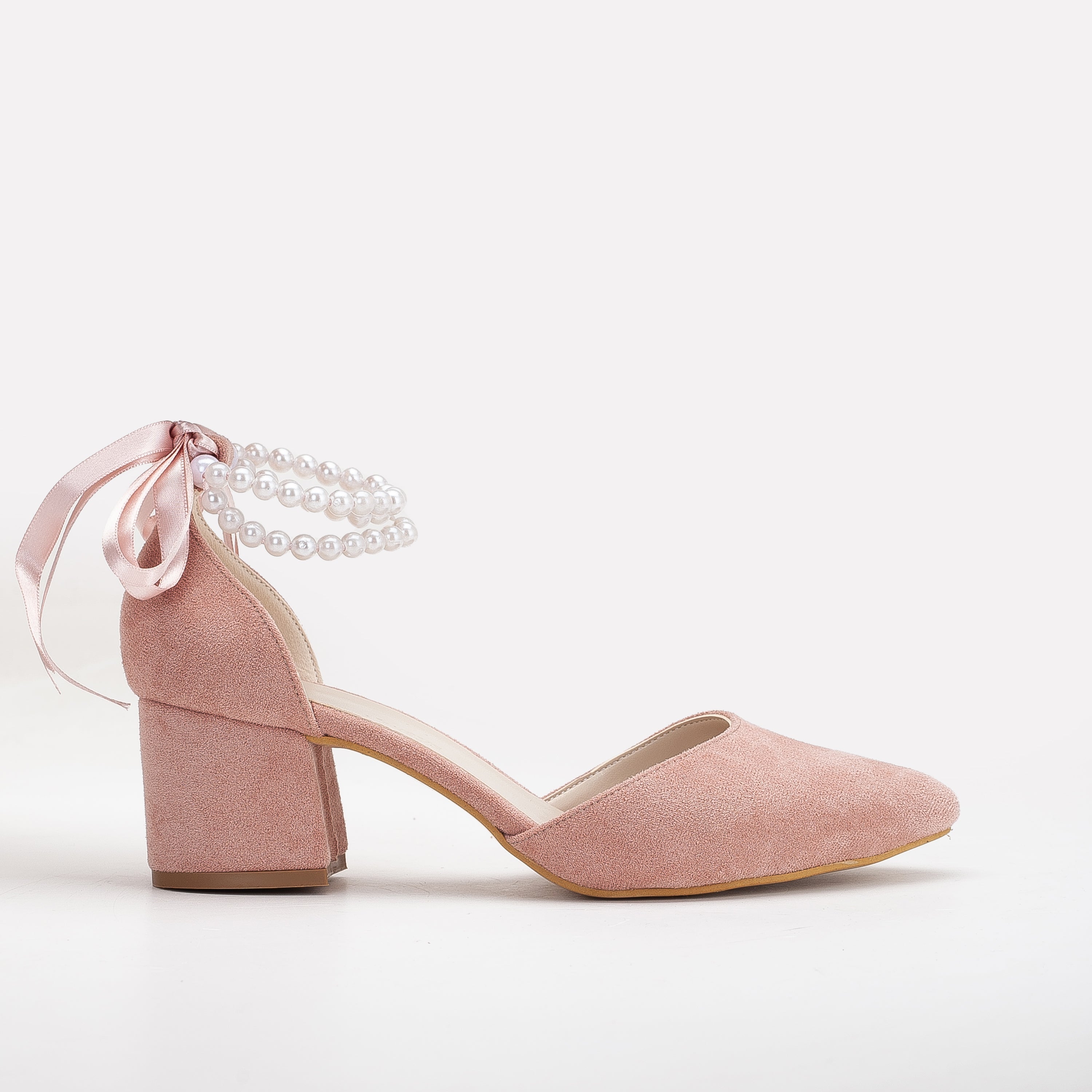 Мюли Miranda на низком каблуке с жемчугом Forever & Always Shoes, розовый