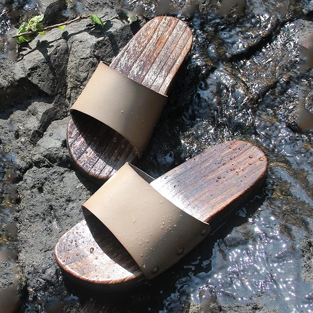 

Деревянные тапочки гета YXCKG, обувь для улицы, тапочки на плоской подошве, традиционные японские тапочки-сандалии, шлепанцы с нескользящей подошвой, тапочки для женщин и мужчин, прогулочные тапочки (цвет: синий, размер: EUR42-43)