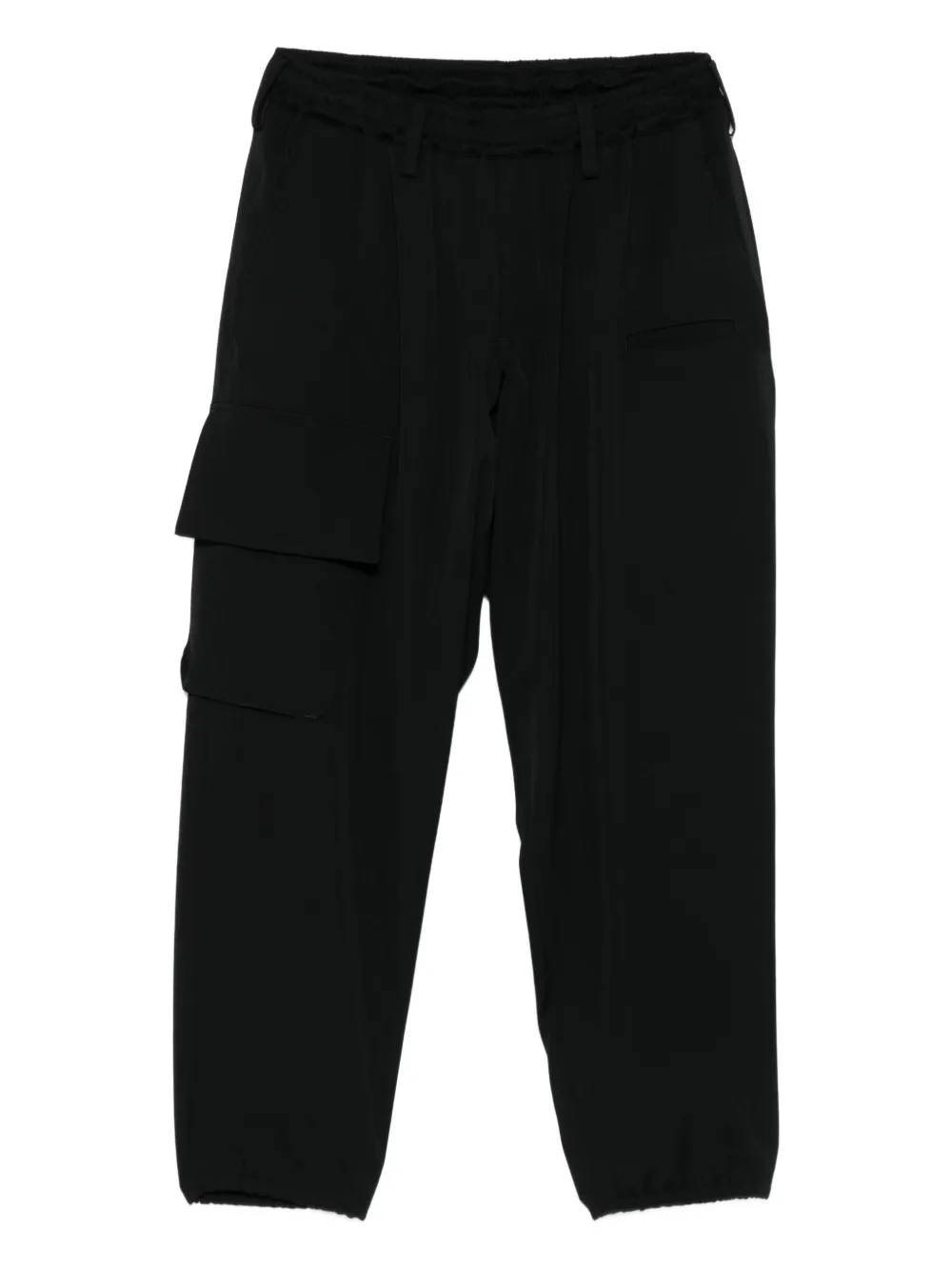 

Брюки-карго с эластичными манжетами Yohji Yamamoto, черный