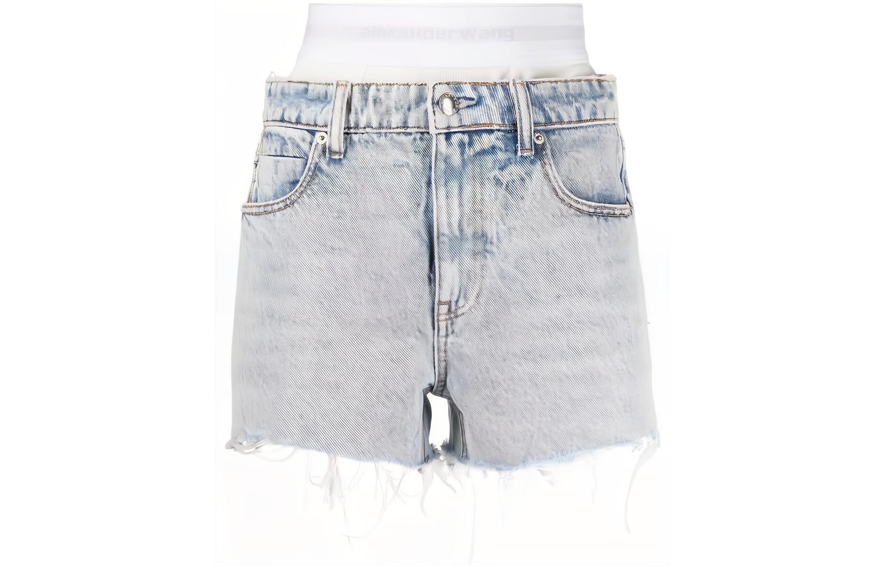 

Шорты Low Rise Logo Elastic Underwear Short Pebble Bleach Alexander Wang, синий