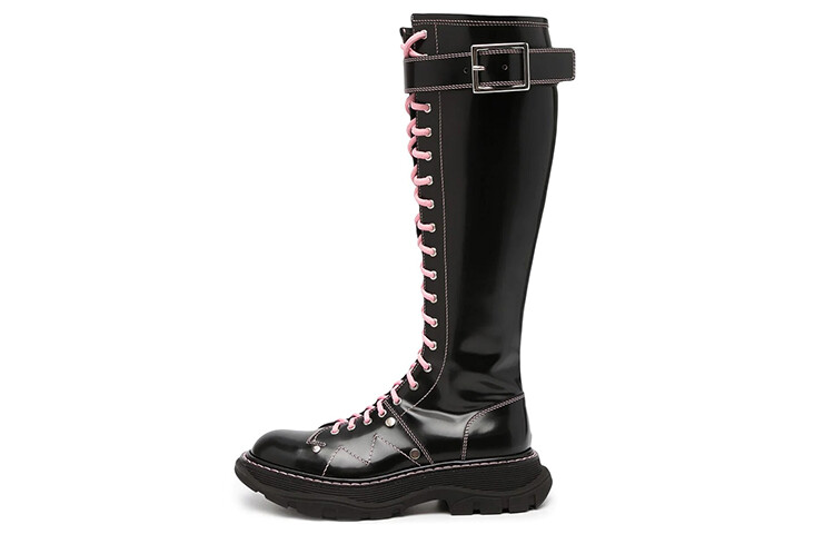 

Женские сапоги до колена Alexander McQueen Tread