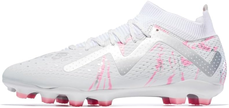 

Мужские футбольные бутсы для детей среднего и старшего возраста, бесшовные высокие бутсы с длинными шипами и шипами для тренировок, профессиональные молодежные кроссовки для тренировок на траве, для зала и улицы Lhyxu, розовый