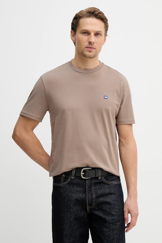 

Хлопковая футболка United Colors of Benetton, коричневый