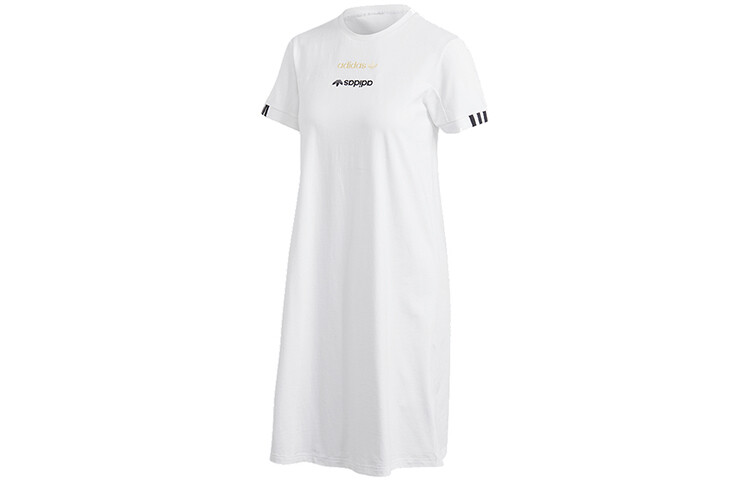 

Платье RYV с короткими рукавами женское белое Adidas Originals