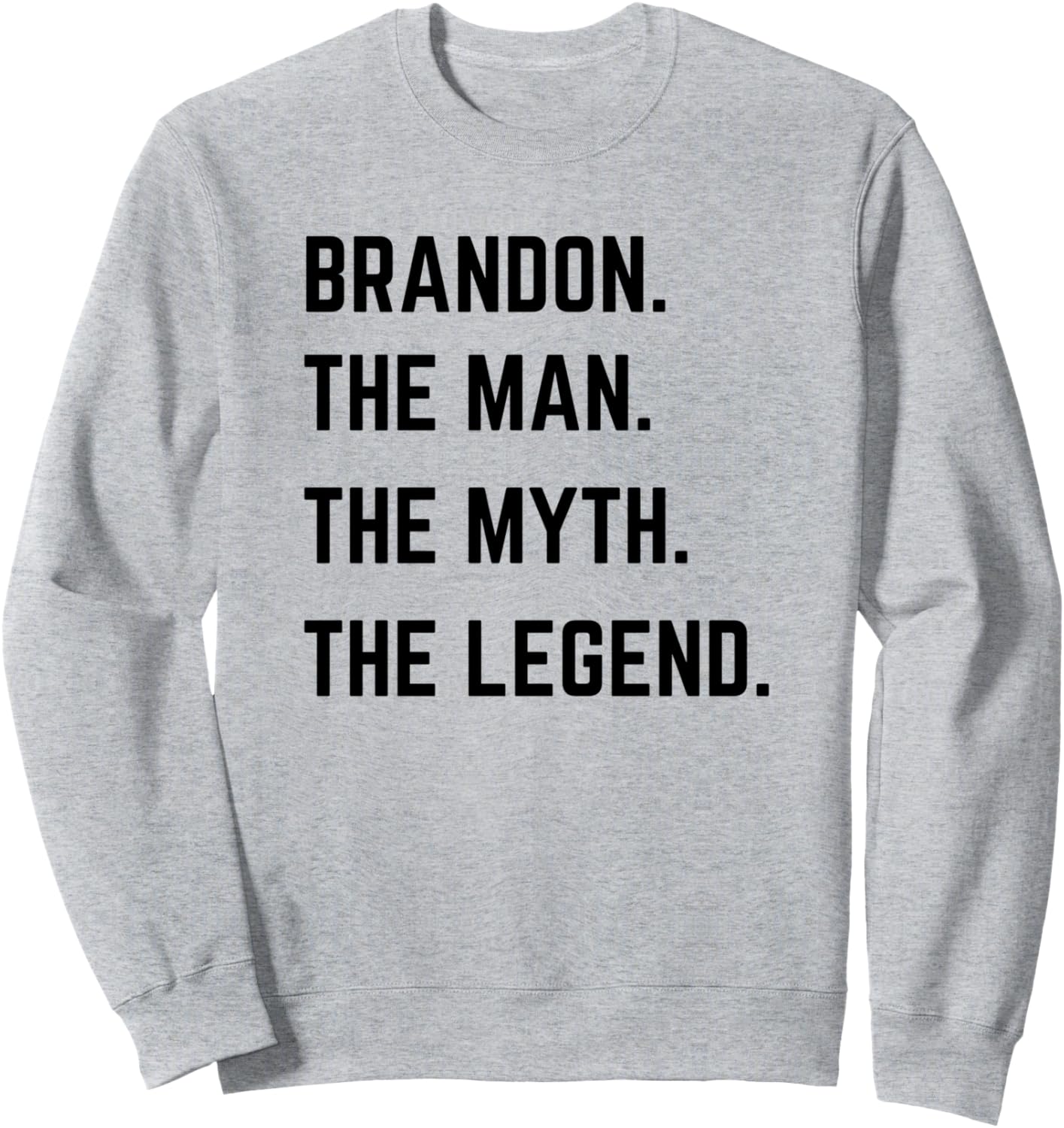 

Брэндон - Человек, Миф, Легенда. Толстовка ко Дню отца Personal The Man The Myth The Legend Mens Gifts, серый