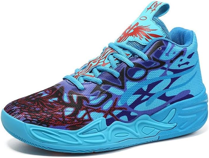 

Мужские высокие кроссовки для баскетбола с сеткой, дышащие, нескользящие, модные для активного отдыха на улице Solastride, пурпурный