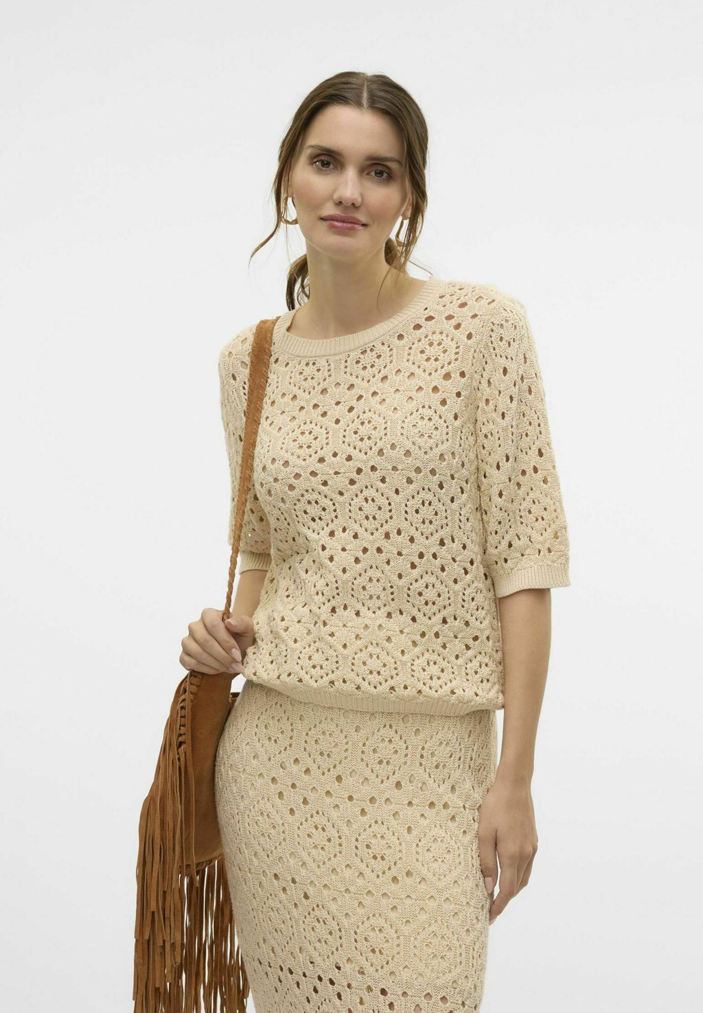 

Футболка с принтом BERRY Vero Moda, коричневый