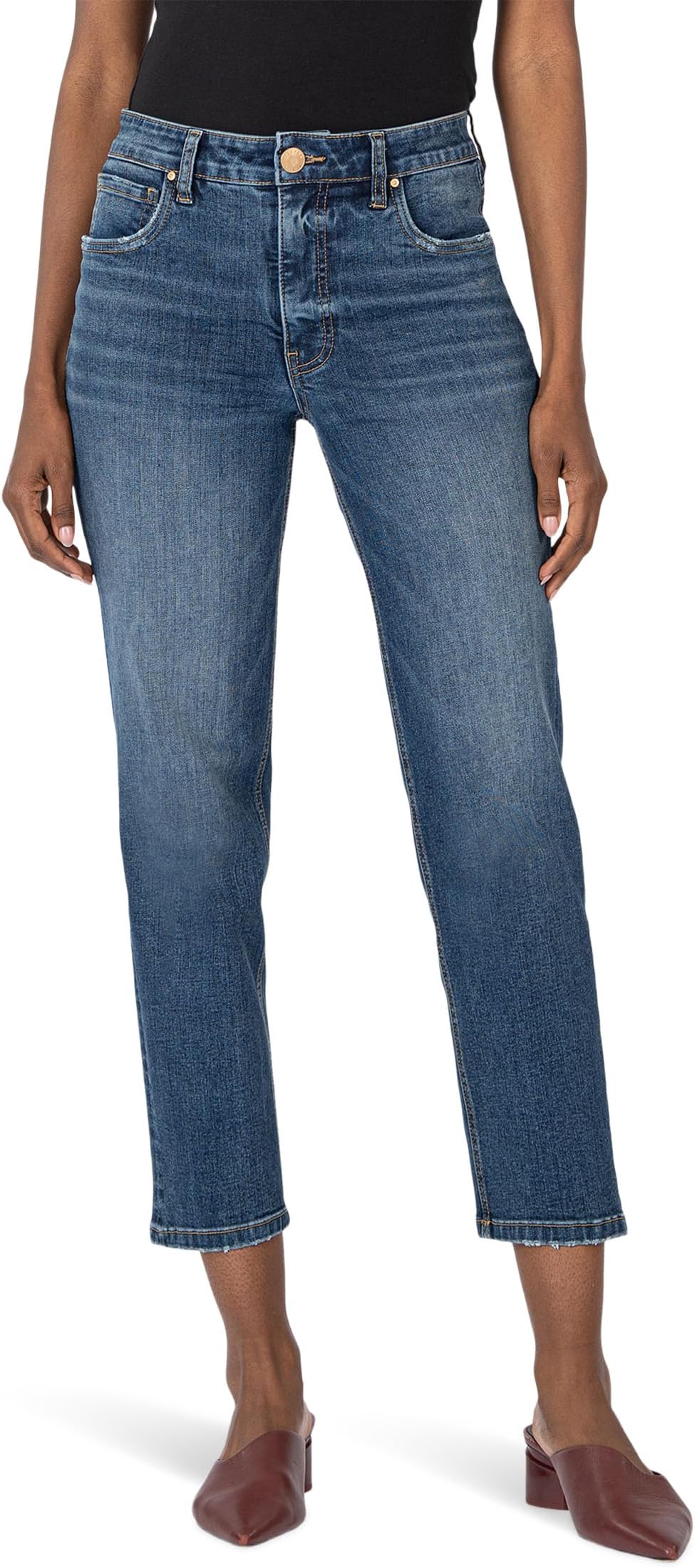

Джинсы KUT from the Kloth Elizabeth High Rise Fab Ab Straight Leg, цвет Dainty
