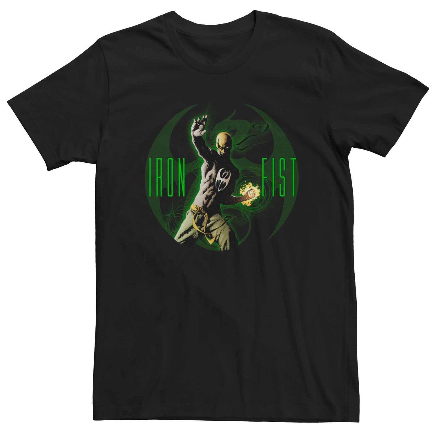 

Мужская футболка со светящимся логотипом Marvel Iron Fist Licensed Character